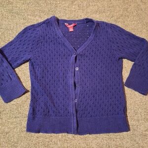 Arizona Navy Button Up Cardigan